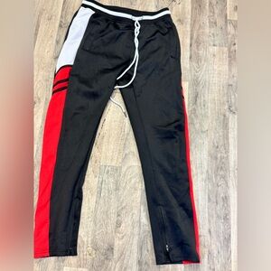 Mens Screenshot track pants nwot size medium red and black